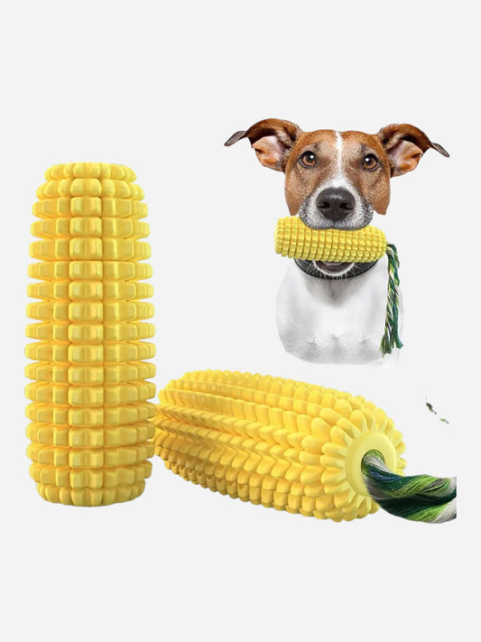 HobbyLane Corn Toothbrush Dog Chew Toy with Squeaker - canineheavencanineheaven
