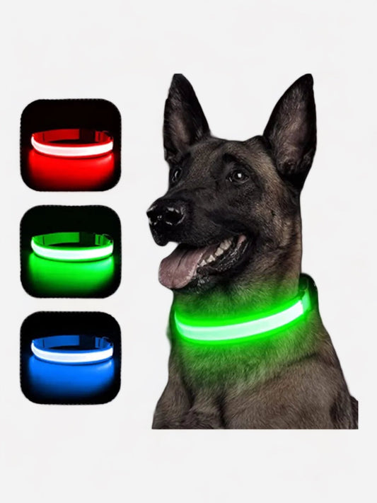 LED Glowing Adjustable Dog Collar - canineheavencanineheaven